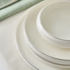 Karaca Stream Bone Sunset Platin, 53-teiliges 12-Personen-Geschirrset