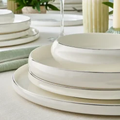 Karaca Stream Bone Sunset Platin, 53-teiliges 12-Personen-Geschirrset