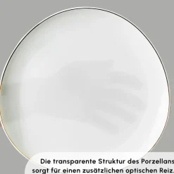 Karaca Stream Pure Middle 34-Teiliges 6-Personen Frühstücksset Gold