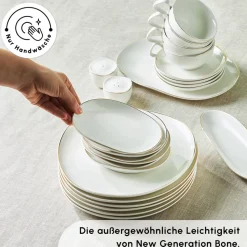 Karaca Stream Pure Middle 34-Teiliges 6-Personen Frühstücksset Gold