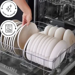 Karaca Streamline Cupid für 12 Personen Geschirr Set, 59 Teilig, Stoneware