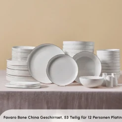 Karaca Streamline Favaro 53-Teiliges 12-Personen Geschirrset Platin