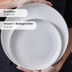 Karaca Streamline Favaro 53-Teiliges 12-Personen Geschirrset Weiß