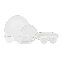 Karaca Streamline Middle Gold 28 Teile für 6 Personen Frühstücks-/Service-Set