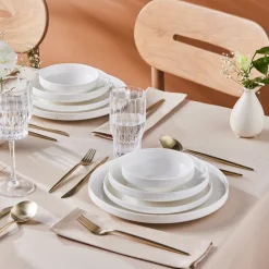 Karaca Streamline New Saturn Weiß 24-teiliges Tafelservice, 6 Personen