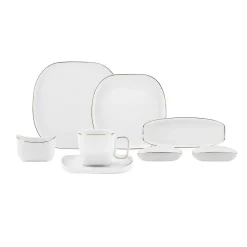 Karaca Streamline Plato Gold 28 Teile für 6 Personen Frühstücks-/Service-Set
