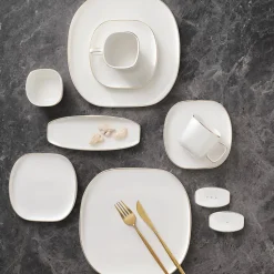 Karaca Streamline Plato Gold 28 Teile für 6 Personen Frühstücks-/Service-Set