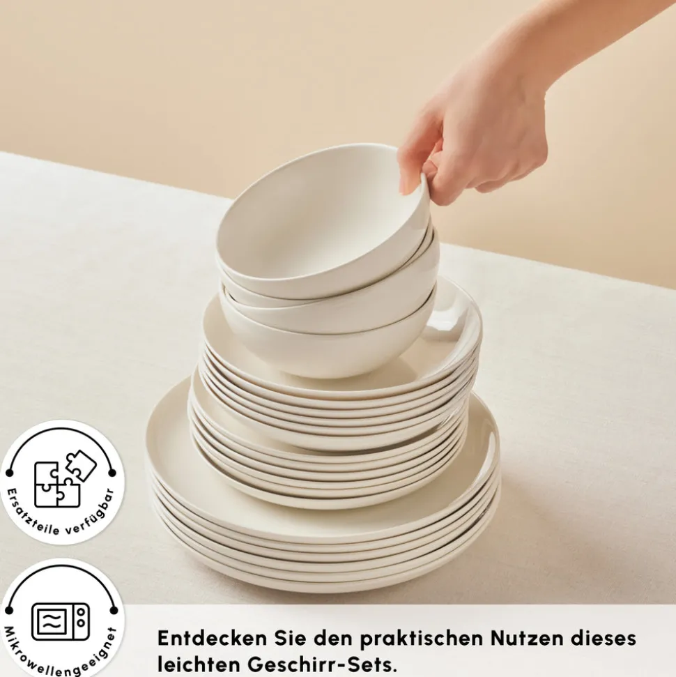 Karaca Streamline Remi 24-teiliges Tafelservice für 6 Personen