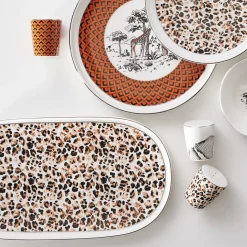 Karaca Streamline Safari New Generation Bone Geschirrset, 59 Teilig, 12 Personen