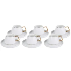 Karaca Streamline Saturn Kaffeetassen-Set für 6 Personen Gold
