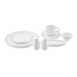 Karaca Streamline Sunset Gold 28 Teilig Frühstücksset und Servierschalen für 6 Personen