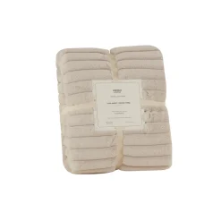 Karaca Stripe Sherpa Graue Decke 130x150