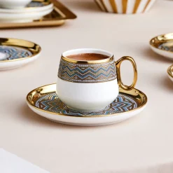 Karaca Suadiye Kaffeetassen-Set für 6 Personen, 90 ml