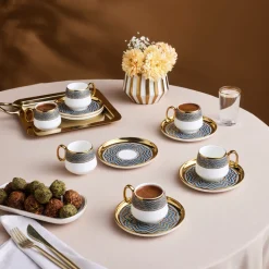 Karaca Suadiye Kaffeetassen-Set für 6 Personen, 90 ml