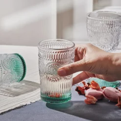 Karaca Sunflower Getränke Glas, Grün