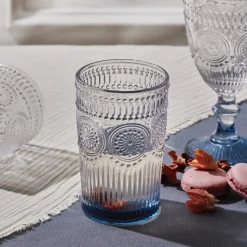 Karaca Sunflower Getränke Glas, Blau