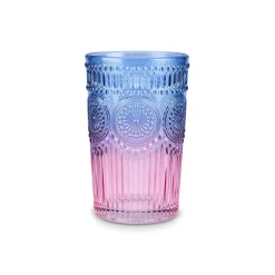 Karaca Sunflower Trinkglas 332 ml, Blau Rosa