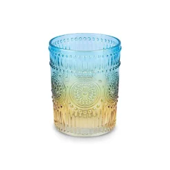 Karaca Sunflower Wasserglas 250 ml, Blau Gelb