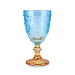 Karaca Sunflower Weinglas 314 ml, Blau Gelb