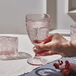 Karaca Sunflower Weinglas, Rosa