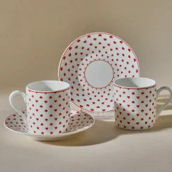 Karaca Sweet Love für 2 Personen Kaffeetasse, 90 ml