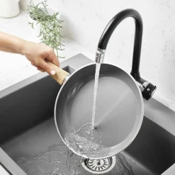 Karaca Swiss Crystal 28 cm Induktions Grillpfanne, Creamy