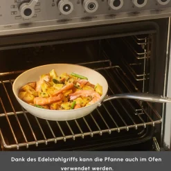 Karaca Swiss Crystal Almond Cream Handle Flache Pfanne 18 cm