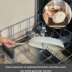 Karaca Swiss Crystal Almond Cream Pfanne mit Edelstahlgriff 32 cm