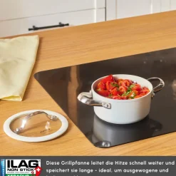 Karaca Swiss Crystal Almond Cream Wokpfanne mit Griff 28 cm