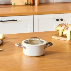 Karaca Swiss Crystal Almond Edelstahlgriff Kasserolle 14 cm