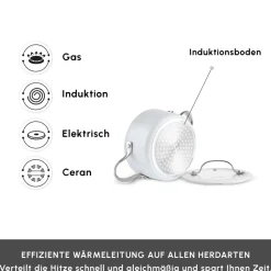 Karaca Swiss Crystal Almond Edelstahlgriff Kasserolle 14 cm