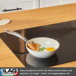 Karaca Swiss Crystal Almond Cream Pfanne mit Edelstahlgriff 16 cm