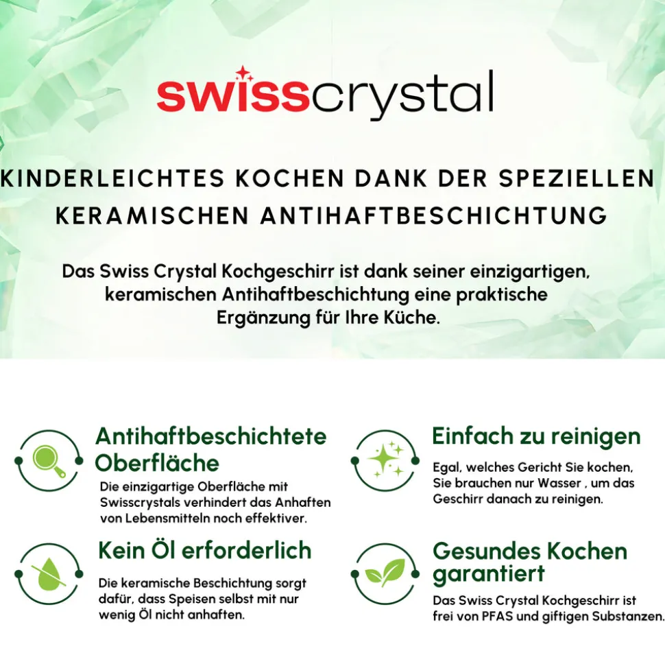 Karaca Swiss Crystal Almond Cream Pfanne mit Edelstahlgriff 16 cm