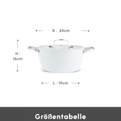 Karaca Swiss Crystal Almond Cream Kasserolle mit Edelstahlgriff 24 cm