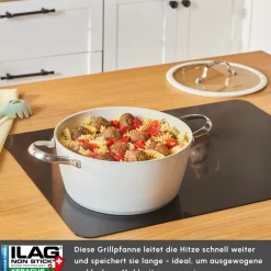 Karaca Swiss Crystal Almond Cream Kasserolle mit Edelstahlgriff 24 cm