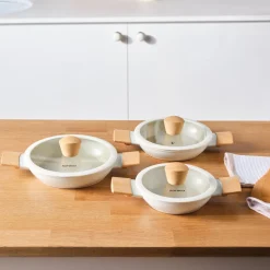 Karaca Swiss Crystal Almond, 6 teiliges Schmortopf Set, Induktion