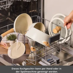 Karaca Swiss Crystal Almond Cream 12-teiliges Kochgeschirr-Set