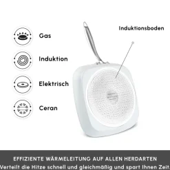 Karaca Swiss Crystal Almond Cream Stielgrill 28 cm