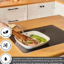 Karaca Swiss Crystal Almond Cream Stielgrill 28 cm