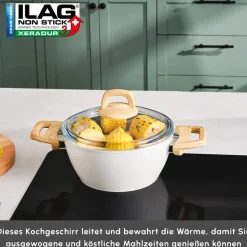 Karaca Swiss Crystal Induktions Kochtopf Creamy, 20 cm