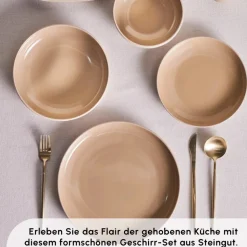 Karaca Terra 36-Teiliges 8-Personen Geschirrset Creme