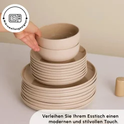 Karaca Terra 36-Teiliges 8-Personen Geschirrset Creme