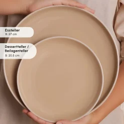 Karaca Terra 36-Teiliges 8-Personen Geschirrset Creme