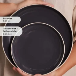 Karaca Terra 36-Teiliges 8-Personen Geschirrset Anthrazit
