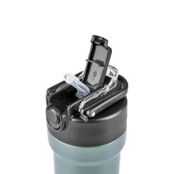 Karaca Thermosteel Camping 2-in-1 Edelstahl-Thermosflasche 450 ml Khaki