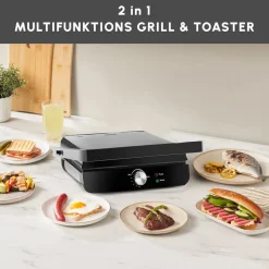 Karaca Toastmaster Inox Toaster und Grillmaschine, 2000W
