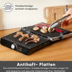 Karaca Toastmaster Inox Toaster und Grillmaschine, 2000W