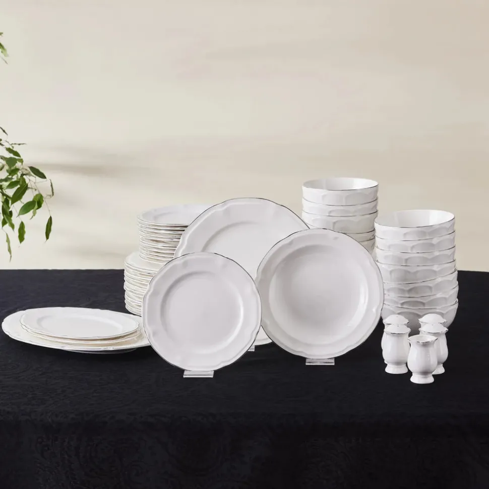 Karaca Tobias Platinum 12 Personen Geschirrset, 56 Teilig