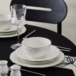 Karaca Tobias Platinum 12 Personen Geschirrset, 56 Teilig