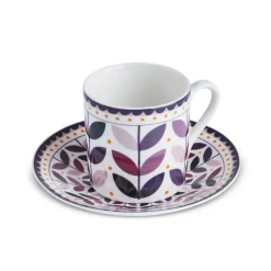 Karaca Tracy Gold 12-teiliges Bone China Espresso Türkisch-Kaffeetassen-Set für 6 Personen, 80 ml, Mehrfarbig